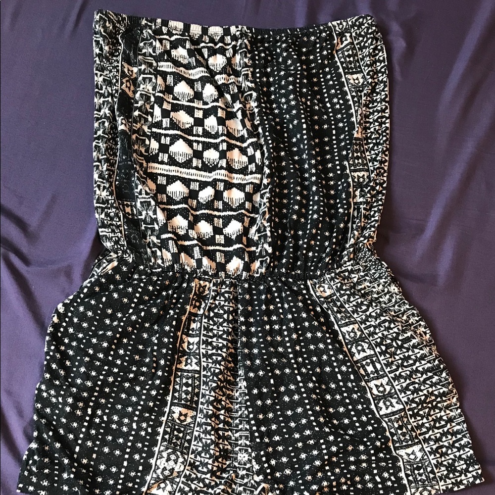 Forever 21 Aztec print strapless romper